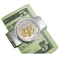 Upm Global Llc UPM Global LLC 12674 Silvertone Presidential Seal Selectively Gold Layered Money Clip 12674